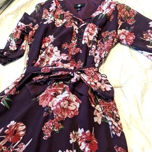 Purple floral dress
